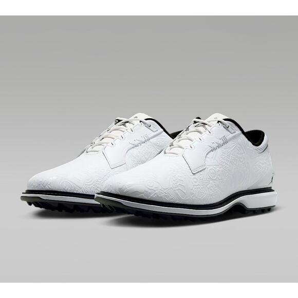Nike Other - NEW Nike Air Jordan ADG 5 Low White Black Golf FQ7874-102 Men’s Size 14 Wide